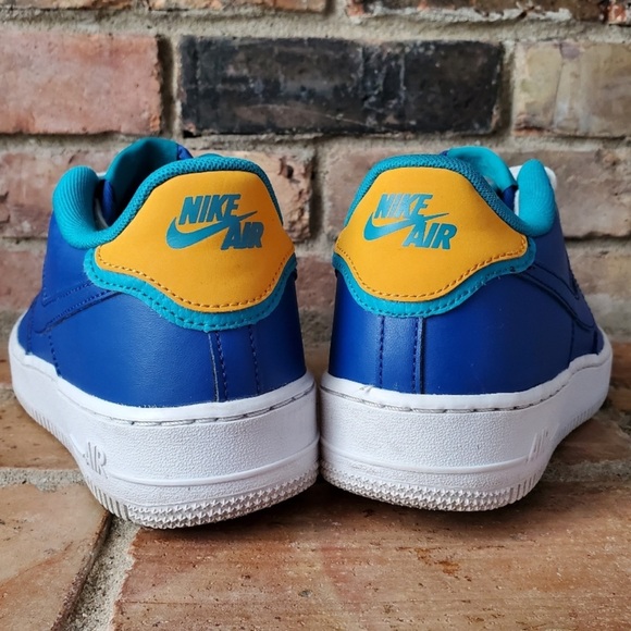 Nike Air Force 1 LV8 1 DBL Double Blue Yellow  BV1084-400 - Picture 8 of 10